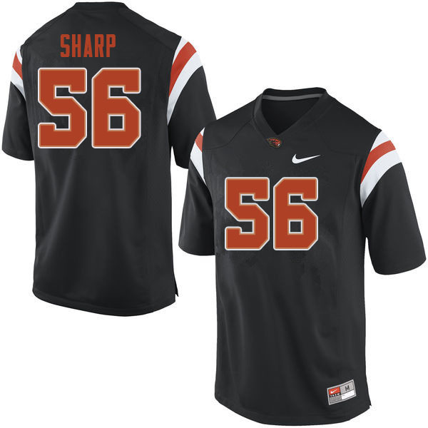 Men #56 Riley Sharp Oregon State Beavers College Football Jerseys Sale-Black